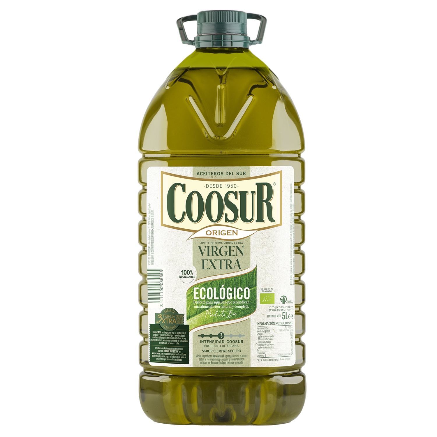 ACEITE DE OLIVA VIRGEN EXTRA ECOLÓGICO 5 L