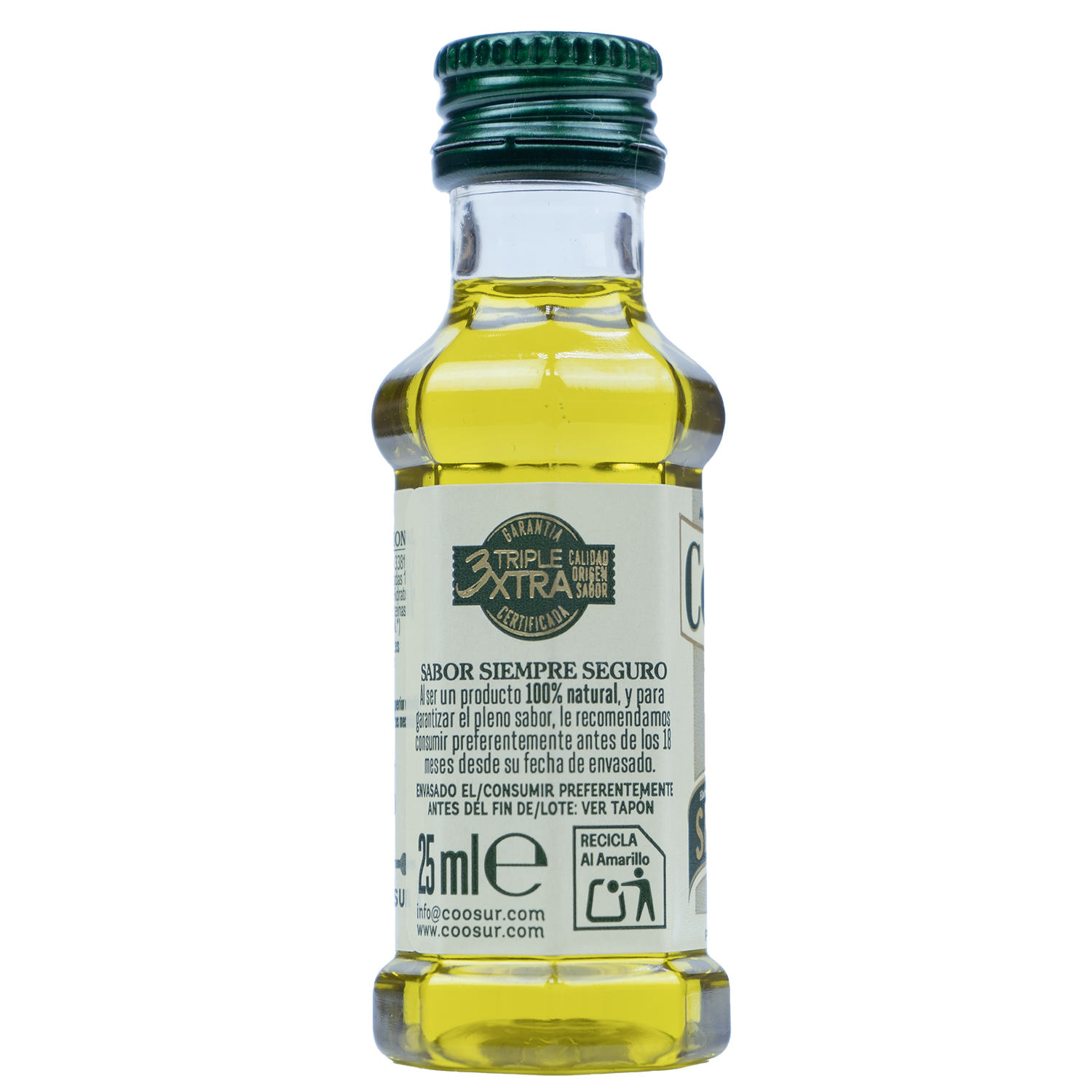 Caja de 300 uds miniaturas de aceite de oliva virgen extra 25 ml